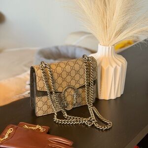 Designer-Inspired GG Monogram Chain Shoulder Bag